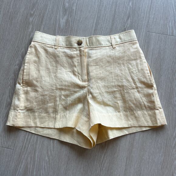 J Crew 3" Harbor Short In Linen Womens XS Sweet Meringue Yellow - Picture 1 of 11